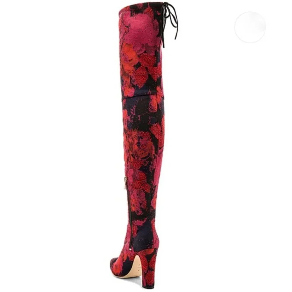 NWOB RAYE x Stone Cold Fox Jacquard Foxy Over The Knee Boot